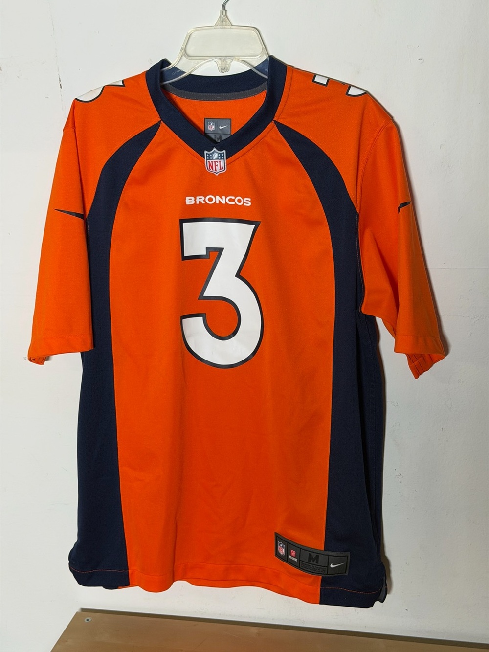 Nike Russell Wilson Denver Broncos #3 Jersey Men’s Medium Orange NFL